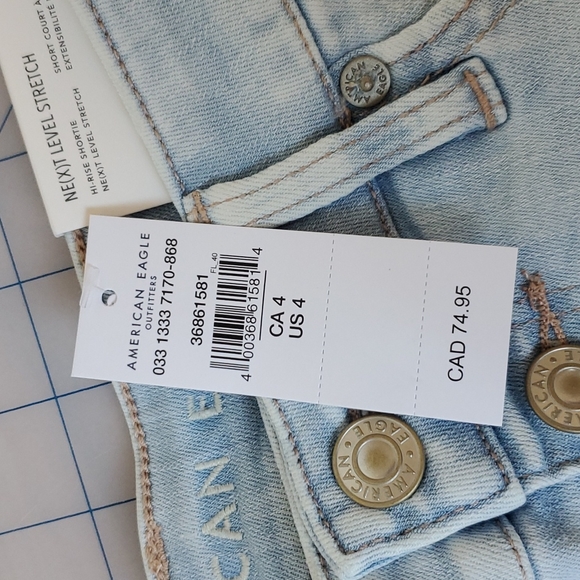 NWT AE hi-rise next level stretch shortie 4 - Picture 2 of 8